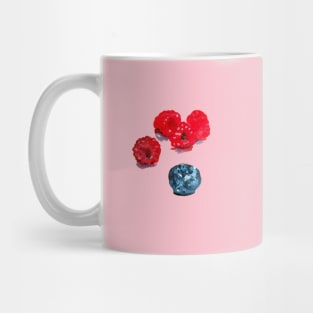 One blueberry and four strawberries Mug